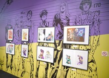 「ジョジョの奇妙な冒険」の展示コーナー。(c)荒木飛呂彦&LUCKY LAND COMMUNIC ATIONS/集英社