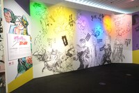 「ジョジョの奇妙な冒険」の展示コーナー。(c)荒木飛呂彦&LUCKY LAND COMMUNIC ATIONS/集英社