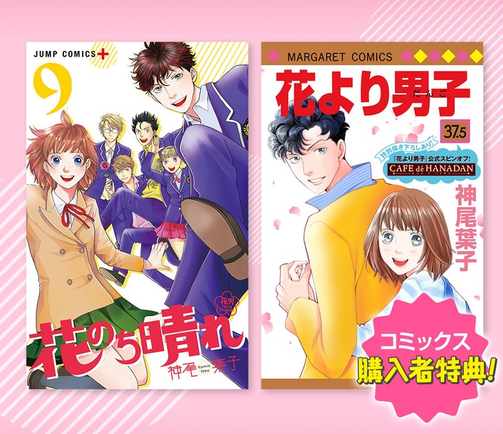 左から「花のち晴れ～花男 Next Season～」9巻、「花より男子」37.5巻。(c)神尾葉子/集英社