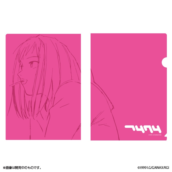 「フリクリクリ展」オリジナルグッズのクリアファイル。