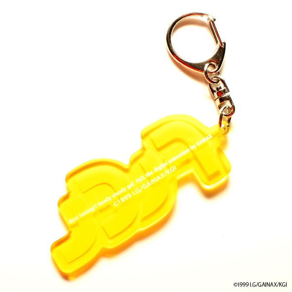 「フリクリクリ展」オリジナルグッズのハルコのベスパキーホルダー。