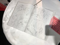 えんぴつで描かれたネームノートの実物。