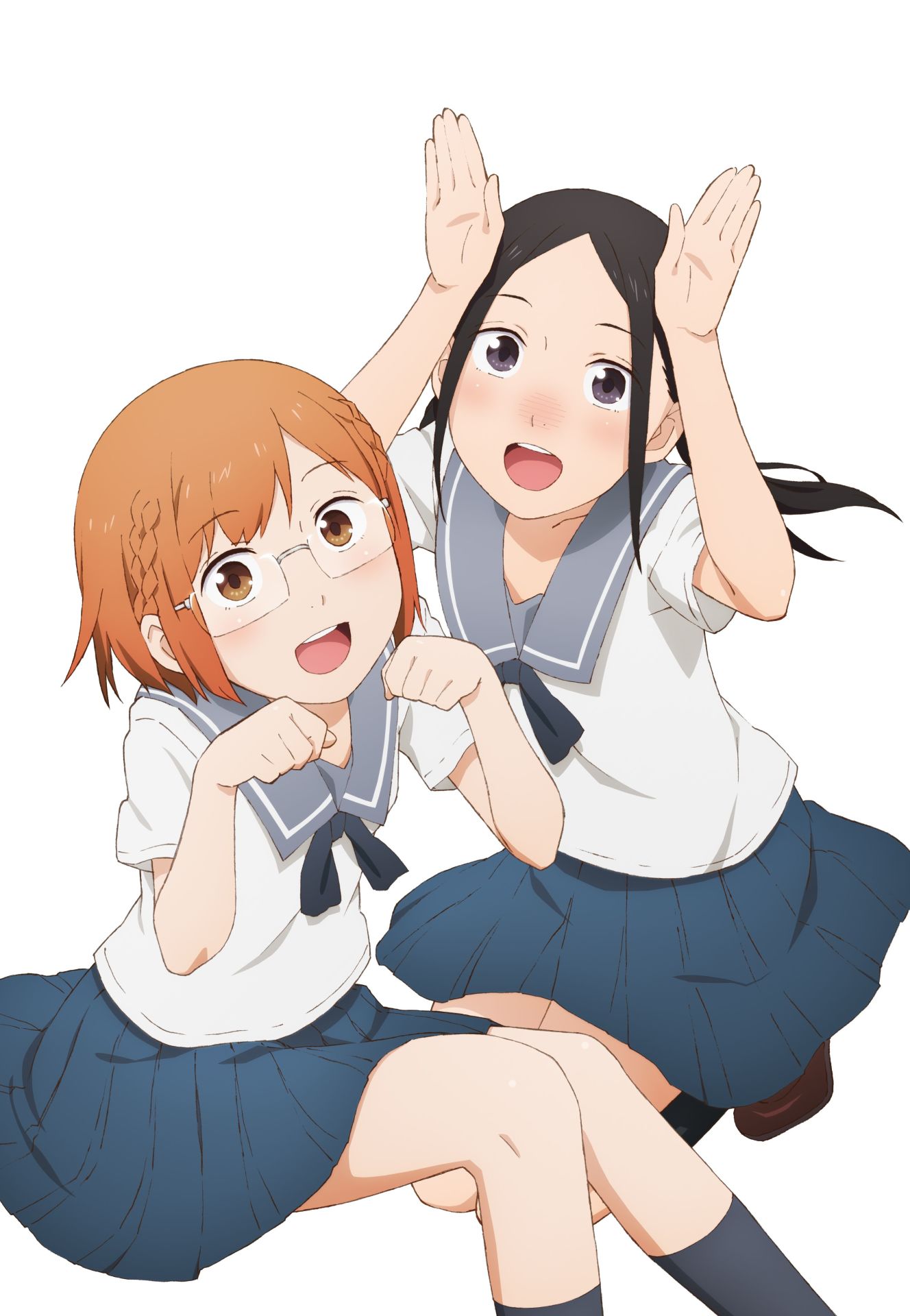 テレビアニメ「ちおちゃんの通学路」ティザーキービジュアル (c)川崎直孝／KADOKAWA／ちおちゃんの製作委員会
