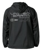 「地球連合軍アラトラム号 フーデッドウインドブレーカー」の背面。