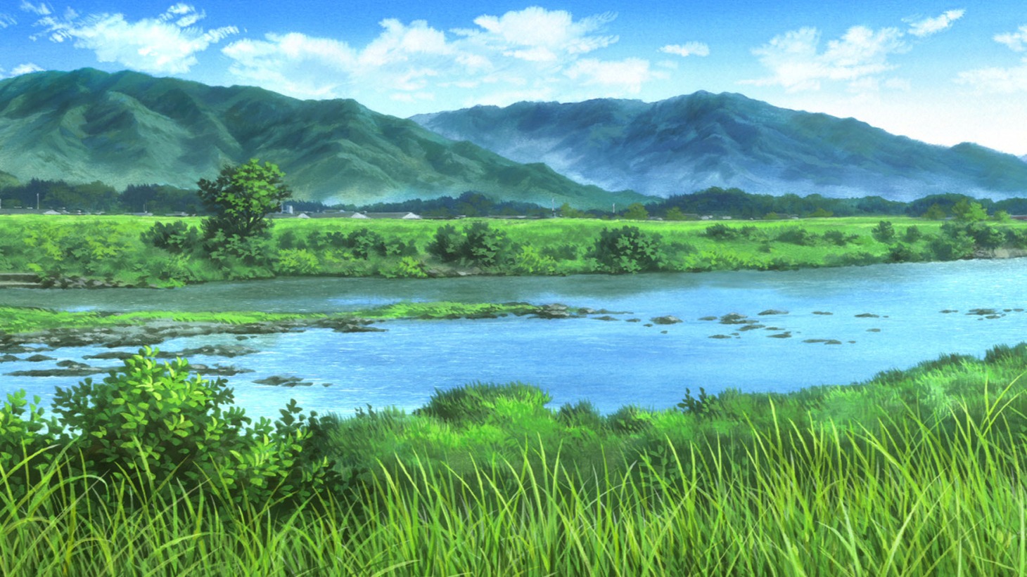 「劇場版 夏目友人帳 ～うつせみに結ぶ～」の先行場面カット。