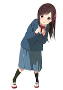 一里ぼっちのイラスト。
