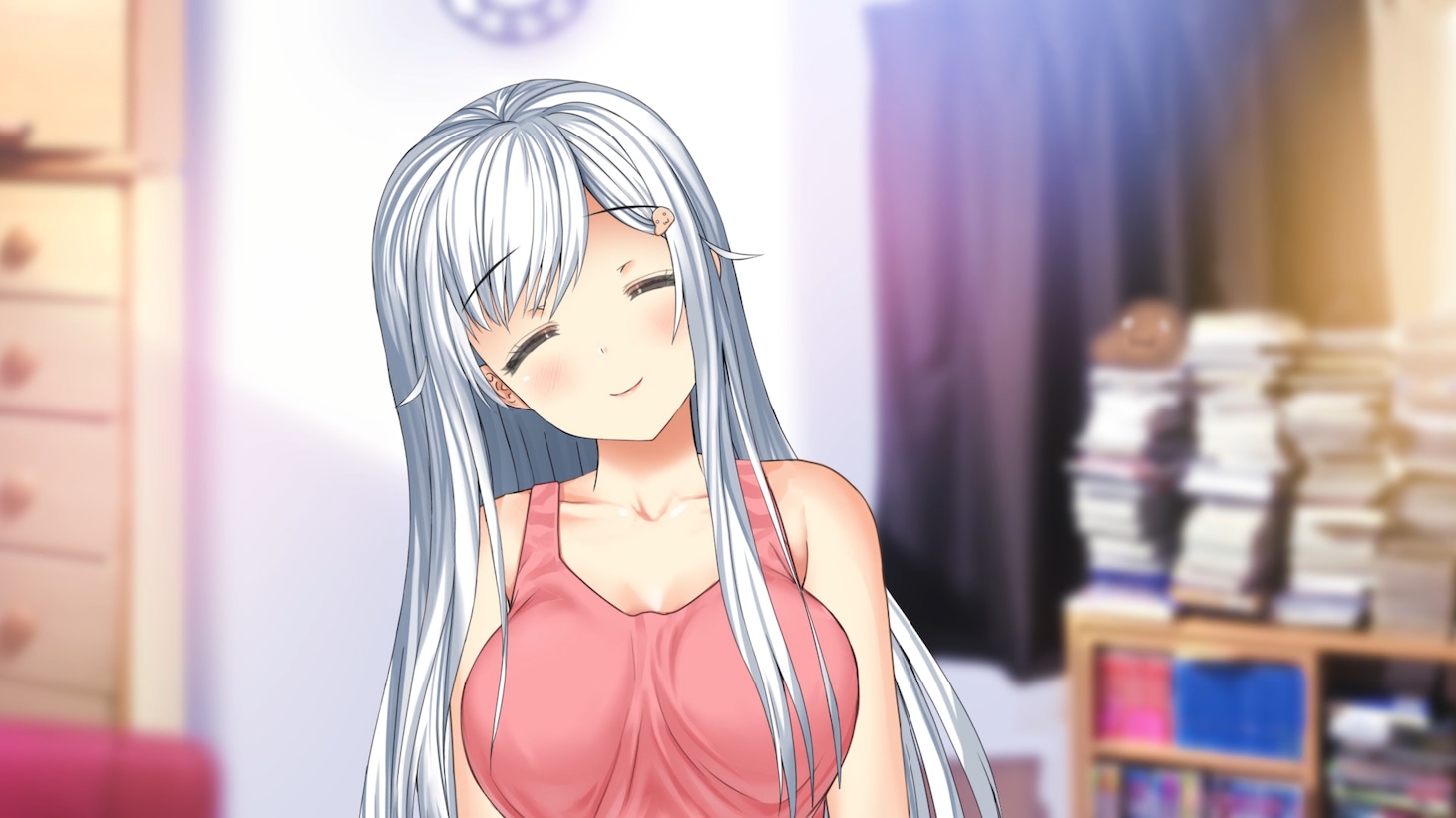 「ニートがVチューバーデビューしてみた」より、“笑顔”のニー子。