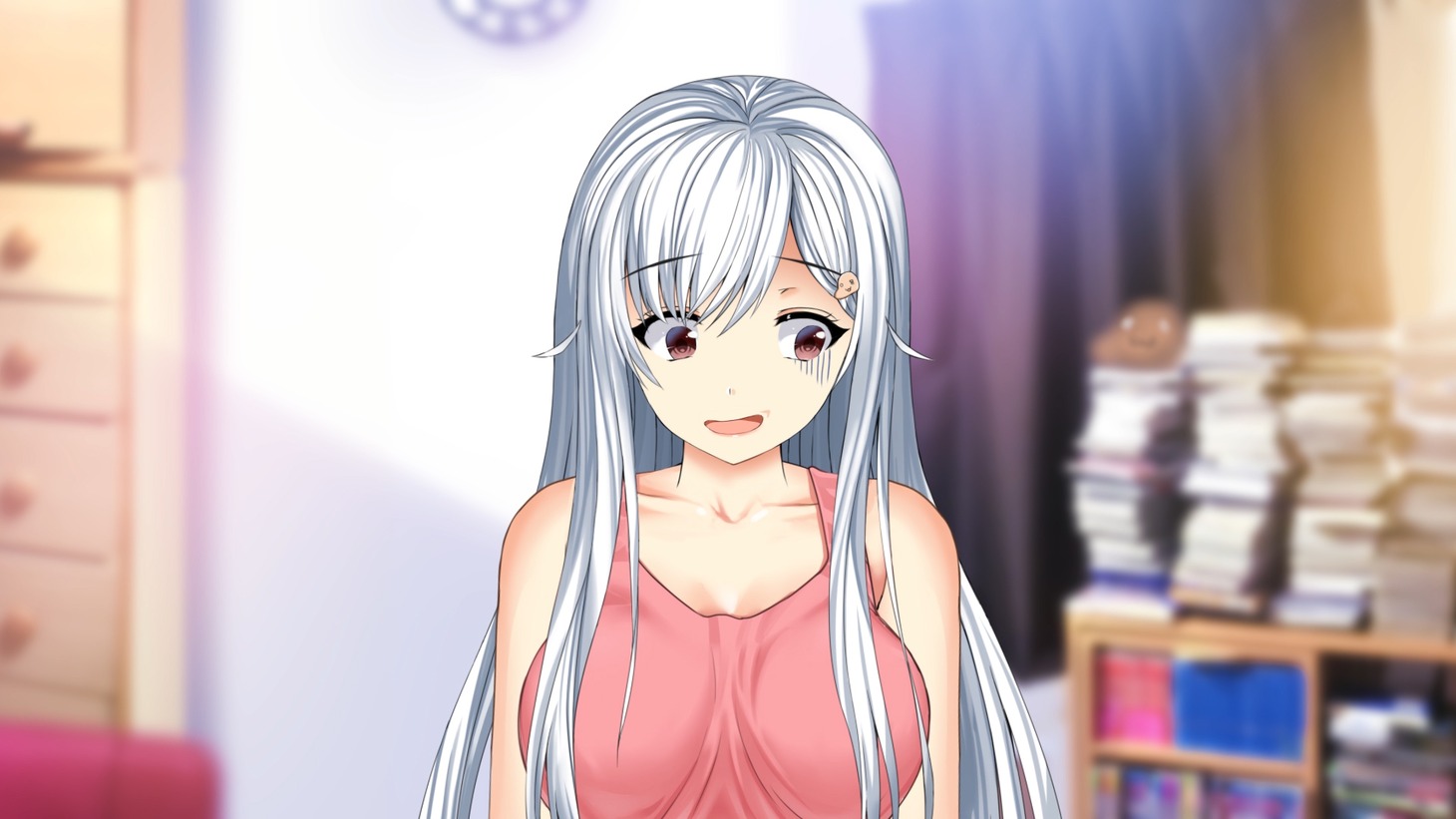 「ニートがVチューバーデビューしてみた」より、“ガーン”のニー子。