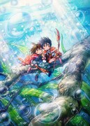 「ちいさな英雄―カニとタマゴと透明人間―」ビジュアル（タテ）