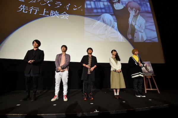 左から細谷佳正、木村良平、松岡禎丞、石川由依、蒼井翔太（撮影：星野麻美）。