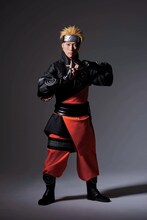 坂東巳之助扮するうずまきナルト。