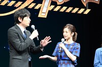 劇場アニメ「名探偵コナン ゼロの執行人（しっこうにん）」の完成披露の様子。