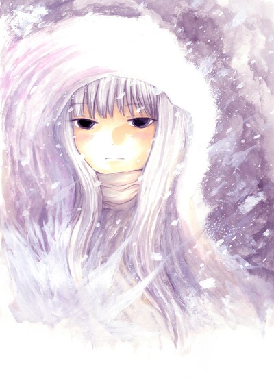 小説「ミスミソウ」の表紙に使用されたイラスト。