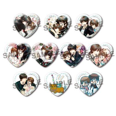 「世界一初恋 ハート缶バッジ」