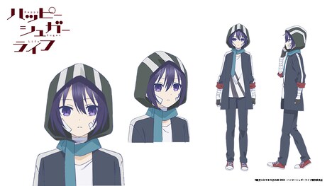 神戸あさひ（CV：花守ゆみり）のキャラクター設定画。