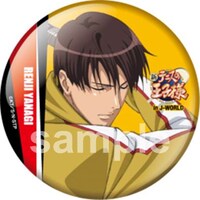 オリジナルグッズの75mm缶バッジコレクション（全8種）。