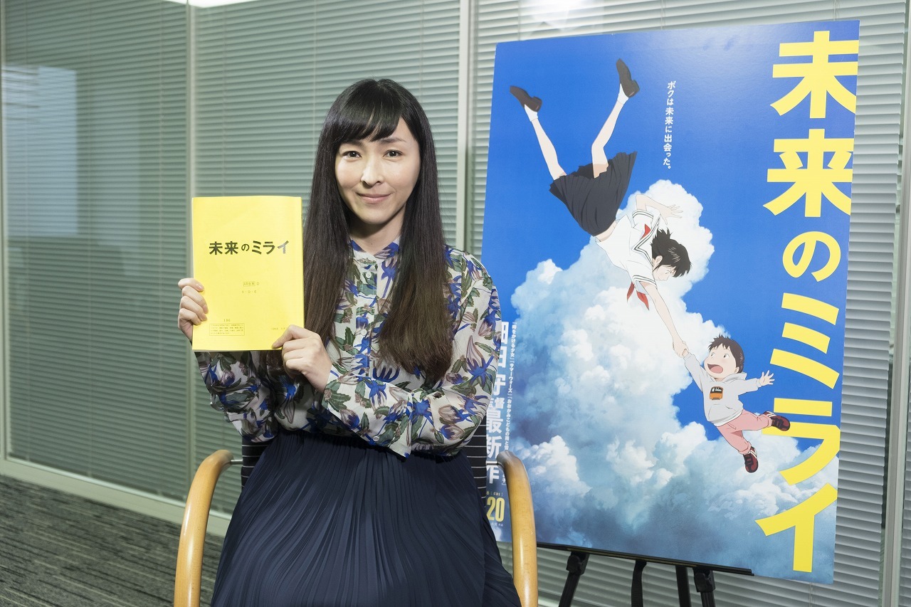 くんちゃんとミライちゃんのお母さん役の麻生久美子。