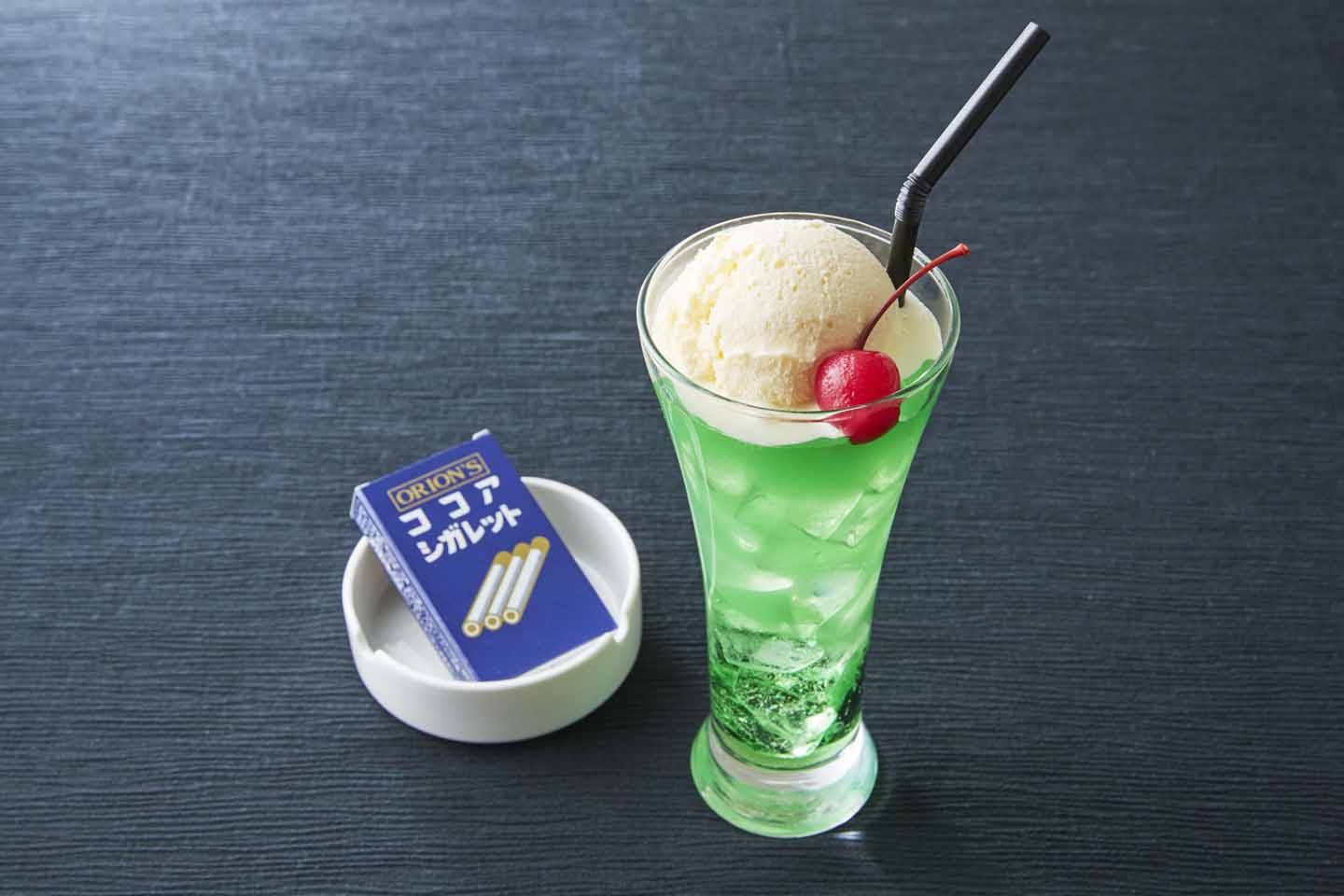 「通ったメイド喫茶のメロンフロート 花山 薫のドリンク」