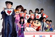 映画「映画クレヨンしんちゃん 爆盛！カンフーボーイズ ～拉麺大乱～」舞台挨拶の様子。