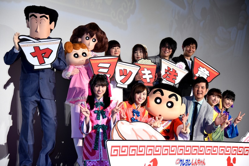 映画「映画クレヨンしんちゃん 爆盛！カンフーボーイズ ～拉麺大乱～」舞台挨拶の様子。