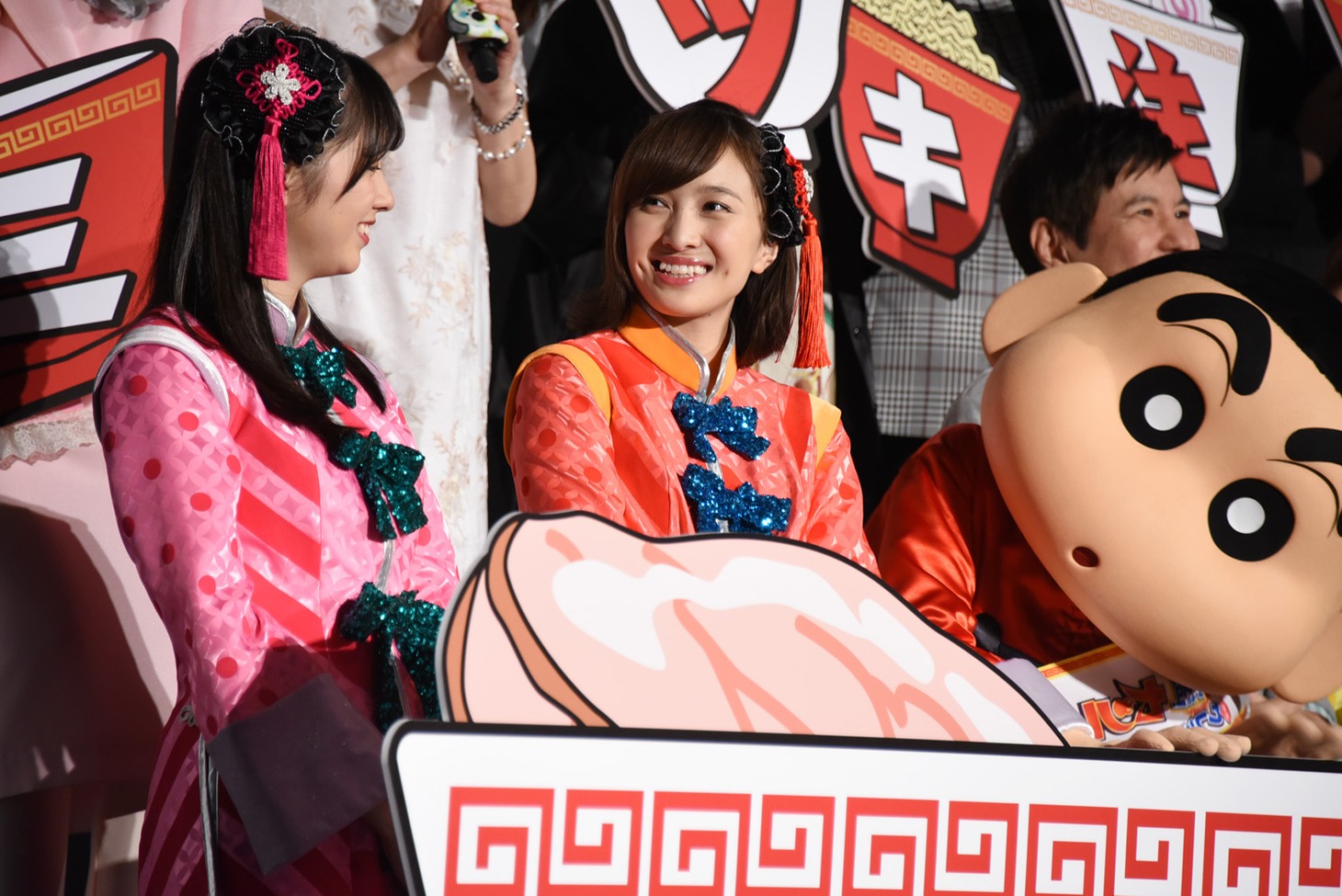 映画「映画クレヨンしんちゃん 爆盛！カンフーボーイズ ～拉麺大乱～」舞台挨拶の様子。