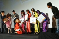映画「映画クレヨンしんちゃん 爆盛！カンフーボーイズ ～拉麺大乱～」舞台挨拶の様子。