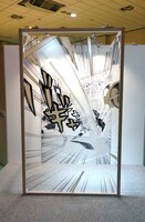 「ハイキュー!!展 ゲンガ×タイカン」の会場に設置されたフォトスポット。