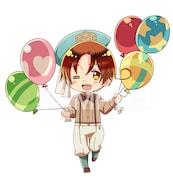 「ヘタリア The World Twinkle」キデイランドコラボショップの描き下ろしイラスト・イタリア。