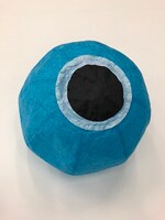 「けものフレンズ」ブースのアトラクションに登場する「セルリアン」。