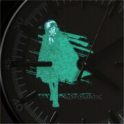 「ブラック・ジャック」モデル、文字盤の蓄光部分。