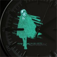 「ブラック・ジャック」モデル、文字盤の蓄光部分。