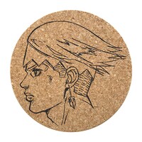 コルクコースター2枚セットの1枚。