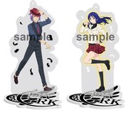 オリジナルグッズのアクリルスタンド（全5種）。