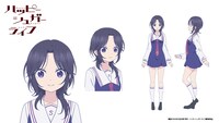 飛騨しょうこ（CV：洲崎綾）のキャラクター設定画。