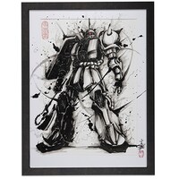 武人画×機動戦士ガンダム「赤い重圧（プレッシャー）」