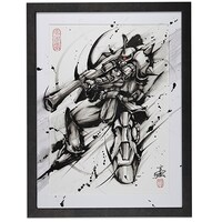 武人画×機動戦士ガンダム「赤の強襲」