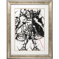 武人画×機動戦士ガンダム「宇宙（そら）の対峙」の複製パネル