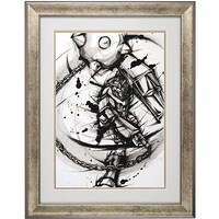 武人画×機動戦士ガンダム「破壊の鉄球」の複製パネル