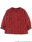 「バンイメージドットプリントブラウス」