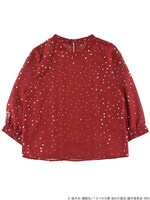 「バンイメージドットプリントブラウス」