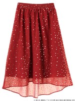 「バンイメージドットプリントイレヘムスカート」