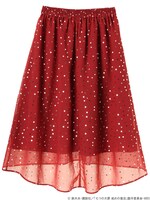 「バンイメージドットプリントイレヘムスカート」