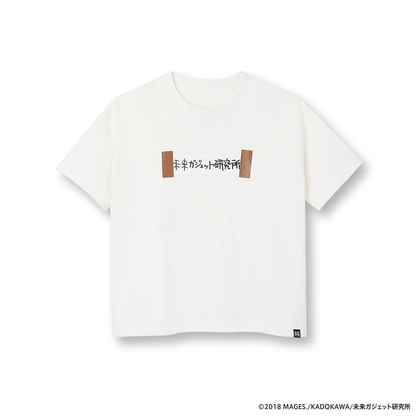 「未来ガジェット研究所NAMEPLATE TEE」ホワイト