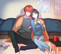 「キミの隣」“ヲタ恋盤”ジャケットイラスト裏面