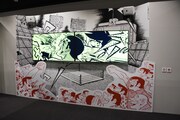 「連載開始50周年記念『あしたのジョー展』」の様子。