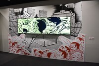 「連載開始50周年記念『あしたのジョー展』」の様子。