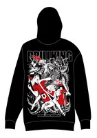 「ドリルキング」パーカーはカラーバリエーションがなく黒1色の販売。