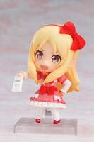 ドヤ顔で原稿を見せる「ねんどろいど 山田エルフ」。