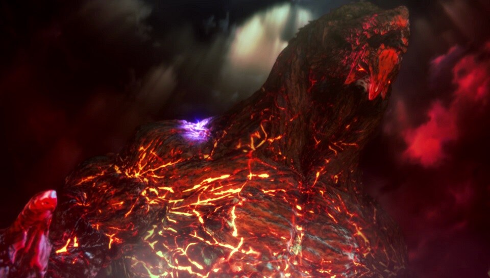 劇場アニメ「GODZILLA」第2章の新たな予告映像、赤く染まるゴジラも