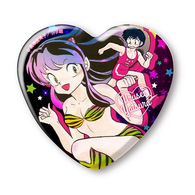 「うる星やつら ハート缶バッジ」
